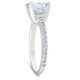 Certified 3 1/2ct Princess Cut Diamond Engagement Ring 14k White Gold Lab Grown