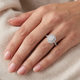 1.75Ct Oval Diamond Double Halo Engagement Ring 14k White Gold Lab Grown
