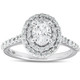 1.75Ct Oval Diamond Double Halo Engagement Ring 14k White Gold Lab Grown