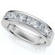 1 1/2 Ct Lab Grown Princess Cut Men's Channel Set Diamond Wedding 14K Ring