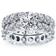 9 1/2ct Diamond Eternity Engagement Ring Wedding Set 14k White Gold Lab Grown 9 1/2ct Diamond Eternity Engagement Ring Wedding Set 14k White Gold Lab Grown