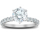 1 3/4 Ct Round-Cut Diamond Engagement Ring With Accents 14k White Gold Lab Grown