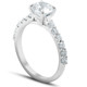 2 CT Diamond Engagement Ring 14k White Gold Lab Grown