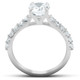 2 CT Diamond Engagement Ring 14k White Gold Lab Grown