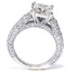Certified 3 3/4ct Princess Cut Lab Grown Diamond Engagement Ring 14K White Gold
