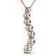 F/VS 3Ct Diamond Journey Pendant Gold Women's Necklace Lab Grown F/VS 3Ct Diamond Journey Pendant Gold Women's Necklace Lab Grown