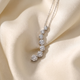 F/VS 3Ct Diamond Journey Pendant Gold Women's Necklace Lab Grown