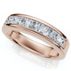 2Ct TW Men's Princess Cut Diamond Channel Set Wedding Ring Gold Lab Grown