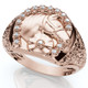 Men's Pinkie Horse Lucky Diamond Ring Gold Lab Grown