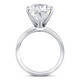 Certified 7Ct Solitaire Diamond Engagement Ring 14k White Gold Lab Grown
