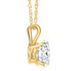 Certified 2.60Ct Diamond Solitaire Pendant 14k Gold Necklace 18" Lab Grown