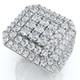 5Ct TW Men's Round Diamond Pave Ring Gold Lab Grown