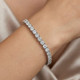 15Ct TW Natural Diamond Tennis Bracelet 7" Double Lock Clasp