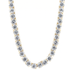 36Ct Natural Diamond Tennis Necklace 16.5" in 14k White or Yellow Gold