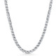 42Ct TW Diamond Tennis Necklace 14k White Gold 16.5" Lab Grown