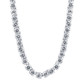 38Ct TW Diamond Tennis Necklace 16" in 14k White or Yellow Gold Lab Grown