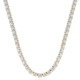 38Ct TW Diamond Tennis Necklace 16" in 14k White or Yellow Gold Lab Grown