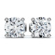 1 Ct TW Round Cut Diamond Screw Back Studs 14k White Gold Lab Grown