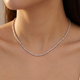 F/VS 5.59Ct Diamond Tennis Necklace 3-Prong 14k White Gold 16" Lab Grown