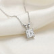 2 1/2Ct Princess Cut Diamond Certified Solitaire Necklace Lab Grown 14k White Gold