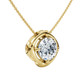 3/4Ct Natural Diamond Unspoken Pendant 14k Gold 18" Women's Solitaire Necklace