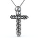 1.25Ct Diamond Cross 14k Gold 18" Necklace 1" Tall Lab Grown