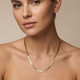 14k Yellow Gold Herringbone Necklace Women's 16-18" Chain