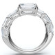 6 1/2Ct Emerald Cut Diamond Ring Gold Women's Right Hand Anniversary Band