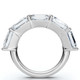 5.10Ct Emerald Cut Diamond 5 Stone Wedding Anniversary Ring 14k Gold Lab Grown