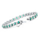 10Ct Pear Shape Emerald Diamond Tennis Bracelet 14k White Gold Lab Grown