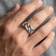 Mens Solid Heavy 8mm 14k Gold Cuban Link Ring