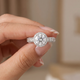 Certified 3.52Ct Pave Round Diamond Engagement 14k White Gold Lab Grown