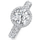 Certified 3.52Ct Pave Round Diamond Engagement 14k White Gold Lab Grown
