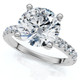 Certified 3.40Ct Round Cut Diamond Engagement Ring 14k Gold Lab Grown