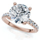 Certified 3.40Ct Round Cut Diamond Engagement Ring 14k Gold Lab Grown