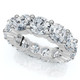 7Ct Diamond Round Cut Eternity Ring 14k Gold Lab Grown Anniversary Band