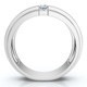 1Ct Men's Princess Cut Diamond Tension Set Wedding Ring 14k Gold Lab Grown