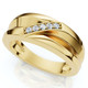 Men's Diamond Wedding Ring Lab Grown 10k Gold Men's Diamond Wedding Ring Lab Grown 10k Gold