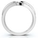 Men's Diamond Curve Polished Wedding Ring Lab Grown 10k Gold