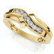 Men's Diamond Curve Polished Wedding Ring Lab Grown 10k Gold