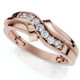 Men's Diamond Curve Polished Wedding Ring Lab Grown 10k Gold