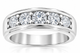 1 1/2Ct Men's Diamond Wedding Anniversary Ring in 10k Gold Lab Grown Five Stone