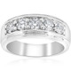 1 1/2Ct Men's Diamond Wedding Anniversary Ring in 10k Gold Lab Grown Five Stone