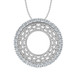 1/3Ct Circle Diamond Pendant 14k Gold 3/4" Tall Necklace Lab Grown