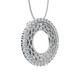 1/3Ct Circle Diamond Pendant 14k Gold 3/4" Tall Necklace Lab Grown