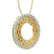 1/3Ct Circle Diamond Pendant 14k Gold 3/4" Tall Necklace Lab Grown
