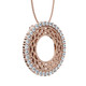 1/3Ct Circle Diamond Pendant 14k Gold 3/4" Tall Necklace Lab Grown