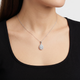 Certified 3.40Ct Pear Shape Diamond Halo Dangle Penadnt 14k Gold Lab Grown 1"