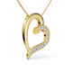 1/2ct Diamond Heart Pendant Gold 18" Necklace Lab Grown
