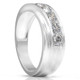 1Ct Lab Grown Diamond Men's Ring Brushed Wedding Band White Rose or Yellow Gold